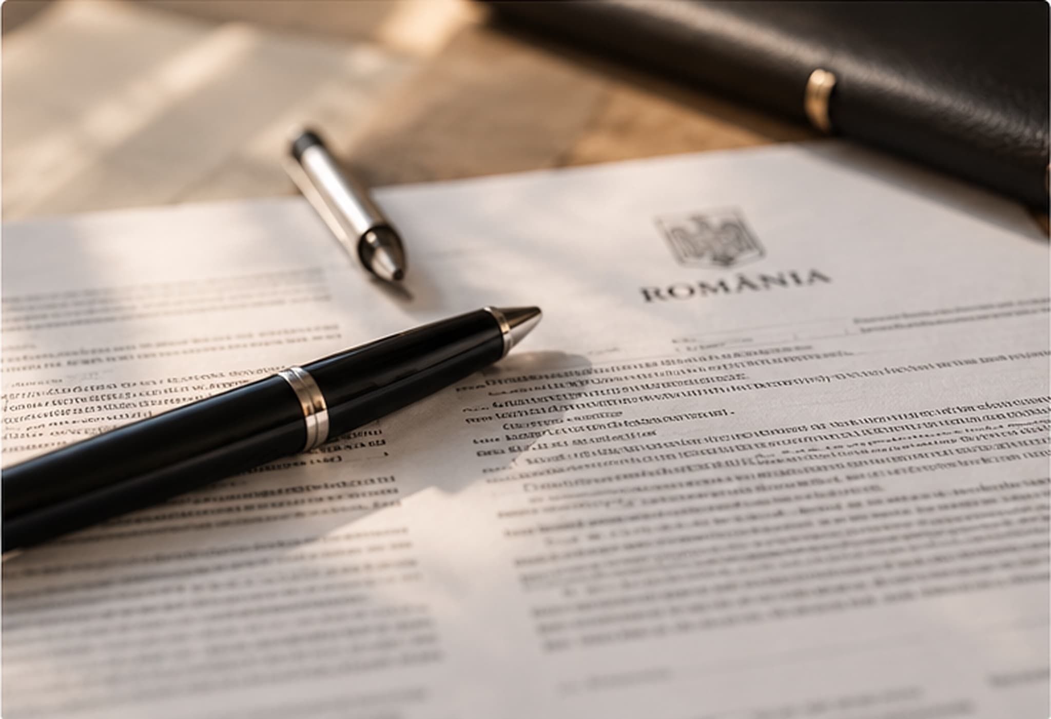 Document oficial românesc și stilou